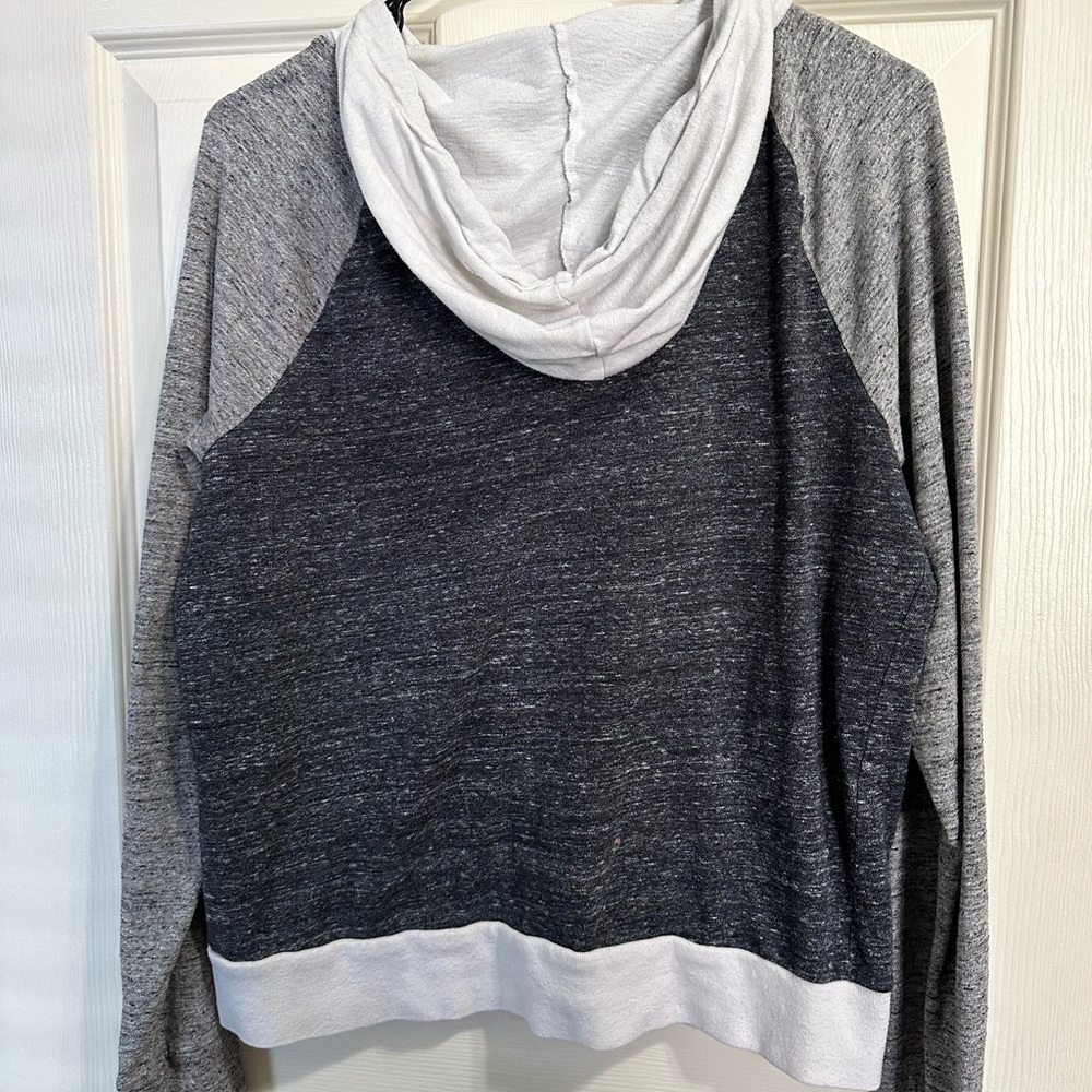 Victoria's Secret PINK Gray and White Hoodie Full Zip Large - Picture 2 of 4